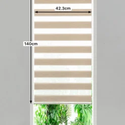 Store enrouleur jour / nuit sans perçage Brize beige l.45 x H.140cm Goodhome