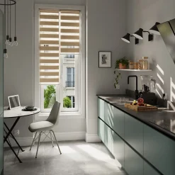 Store enrouleur jour / nuit sans perçage Brize beige l.45 x H.140cm Goodhome