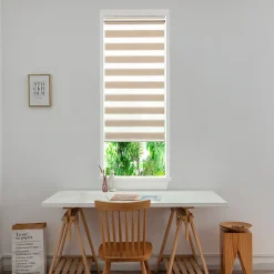 Store enrouleur jour / nuit sans perçage Brize beige l.40 x H.140cm Goodhome