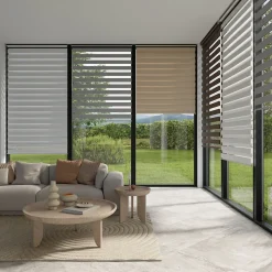 Store enrouleur jour / nuit sans perçage Brize beige l.55 x H.180cm Goodhome