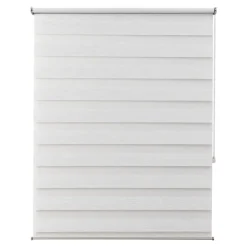 Store enrouleur jour / nuit sans perçage Brize blanc chiné l.120 x H.180cm Goodhome