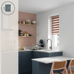 Store enrouleur jour / nuit sans perçage Elin 2 terracotta l.55 x H.180cm Goodhome