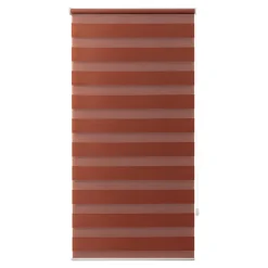 Store enrouleur jour / nuit sans perçage Elin 2 terracotta l.55 x H.180cm Goodhome