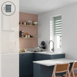 Store enrouleur jour / nuit sans perçage Elin 2 vert céladon l.60 x H.180cm Goodhome