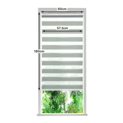 Store enrouleur jour / nuit sans perçage Elin 2 vert céladon l.60 x H.180cm Goodhome