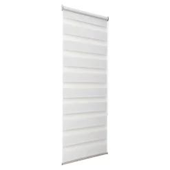 Store enrouleur jour / nuit sans perçage Brize blanc chiné l.60 x H.180cm Goodhome