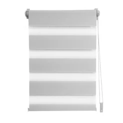 Store enrouleur jour / nuit gris clair l.37 x H.190 cm Madeco