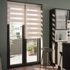 Store enrouleur jour / nuit sans perçage Elin 2 gris perle l.60 x H.240cm Goodhome