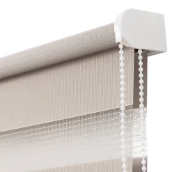 Store enrouleur jour / nuit sans perçage Elin 2 gris perle l.60 x H.240cm Goodhome