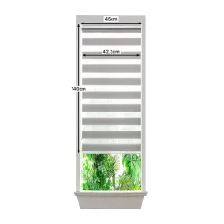 Store enrouleur jour / nuit sans perçage Elin 2 gris béton l.45 x H.140cm Goodhome