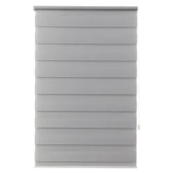 Store enrouleur jour / nuit sans perçage Elin 2 gris béton l.90 x H.180cm Goodhome