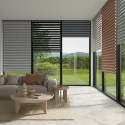 Store enrouleur jour / nuit sans perçage Elin 2 gris béton l.90 x H.180cm Goodhome