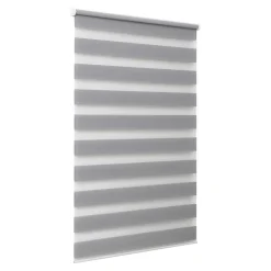Store enrouleur jour / nuit sans perçage Elin 2 gris béton l.90 x H.180cm Goodhome