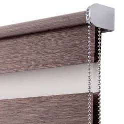 Store enrouleur jour / nuit sans perçage Brize marron l.45 x H.140cm Goodhome