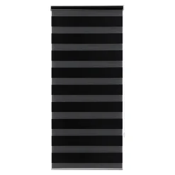 Store enrouleur jour / nuit sans perçage Elin 2 noir l.45 x H.140cm Goodhome