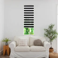 Store enrouleur jour / nuit sans perçage Elin 2 noir l.40 x H.140cm Goodhome