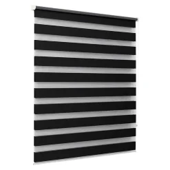 Store enrouleur jour / nuit sans perçage Elin 2 noir l.120 x H.180cm Goodhome