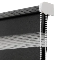 Store enrouleur jour / nuit sans perçage Elin 2 noir l.80 x H.180cm Goodhome