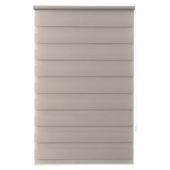 Store enrouleur jour / nuit sans perçage Elin 2 gris perle l.90 x H.180cm Goodhome