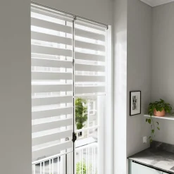 Store enrouleur jour / nuit sans perçage Brize blanc chiné l.60 x H.240cm Goodhome