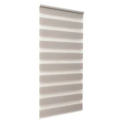 Store enrouleur jour / nuit sans perçage Elin 2 gris perle l.55 x H.180cm Goodhome