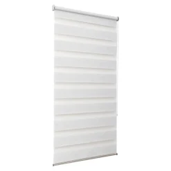 Store enrouleur jour / nuit sans perçage Brize blanc chiné l.75 x H.240cm Goodhome