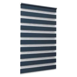 Store enrouleur jour / nuit sans perçage Elin 2 bleu l.80 x H.180cm Goodhome