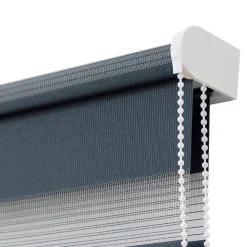 Store enrouleur jour / nuit sans perçage Elin 2 bleu l.80 x H.180cm Goodhome