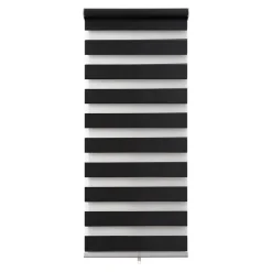 Store enrouleur jour / nuit sans perçage Keston noir l.55 x H.180cm Goodhome