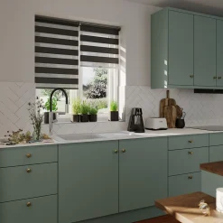 Store enrouleur jour / nuit sans perçage Keston noir l.60 x H.180cm Goodhome