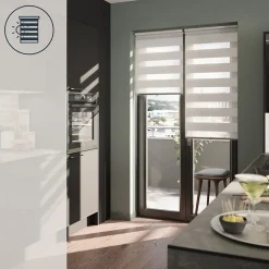 Store enrouleur jour / nuit sans perçage Keston noir l.60 x H.180cm Goodhome