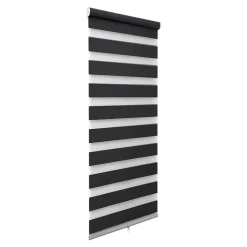 Store enrouleur jour / nuit sans perçage Keston noir l.45 x H.140cm Goodhome