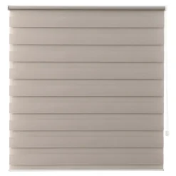 Store enrouleur jour / nuit sans perçage Elin 2 gris perle l.180 x H.240cm Goodhome