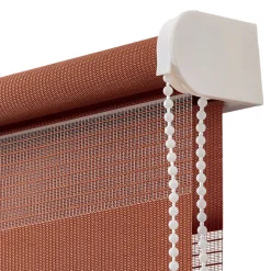 Store enrouleur jour / nuit sans perçage Elin 2 terracotta l.45 x H.140cm Goodhome