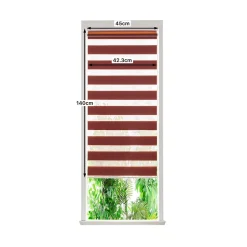 Store enrouleur jour / nuit sans perçage Elin 2 terracotta l.45 x H.140cm Goodhome