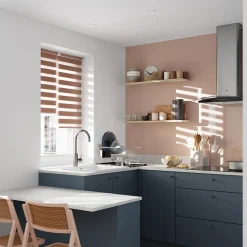 Store enrouleur jour / nuit sans perçage Elin 2 terracotta l.45 x H.140cm Goodhome