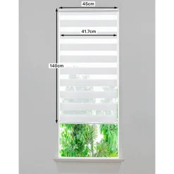 Store enrouleur jour / nuit sans perçage blanc l.45 x H.140cm