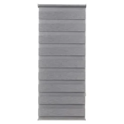 Store enrouleur jour / nuit sans perçage Brize gris chiné l.60 x H.240cm Goodhome