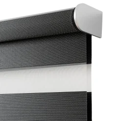 Store enrouleur jour / nuit sans perçage Keston noir l.40 x H.140cm Goodhome