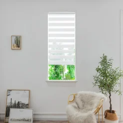 Store enrouleur jour / nuit sans perçage blanc l.40 x H.140cm