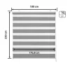 Store enrouleur jour et nuit - Easydeco - Gris - 180 x 250 cm