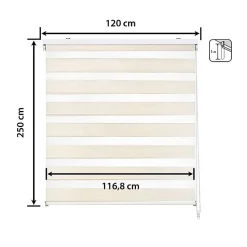 Store enrouleur jour et nuit - Easydeco - Lin - 120 x 250 cm