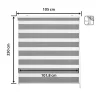 Store enrouleur jour et nuit - Easydeco - Gris - 105 x 175 cm