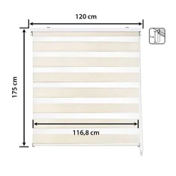 Store enrouleur jour et nuit - Easydeco - Lin - 120 x 175 cm