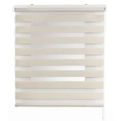 Store Enrouleur Jour Nuit Drop double tissage Lin 140 x 180 cm