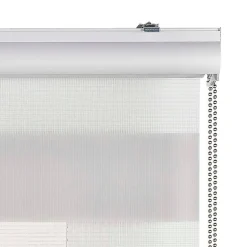Store Enrouleur Jour Nuit Premium Finitions en Aluminium Gris clair 120 x 250 cm