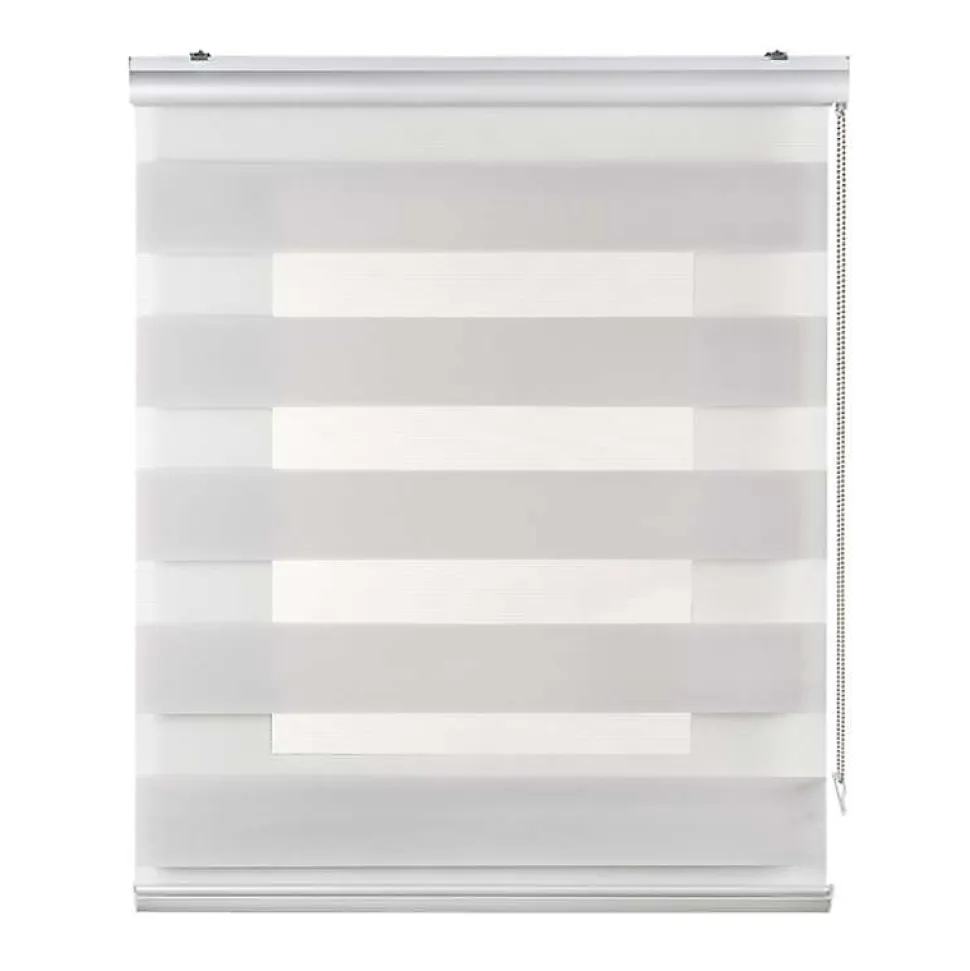 Store Enrouleur Jour Nuit Premium Finitions en Aluminium Gris clair 80 x 250 cm