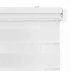 Store Enrouleur Jour Nuit Drop double tissage Blanc 100 x 180 cm