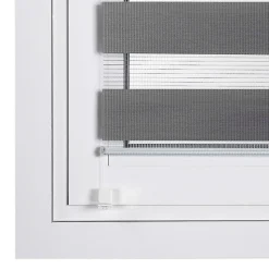 Store Enrouleur Jour Nuit sans perçage EasyFix Argent 150 x 180 cm