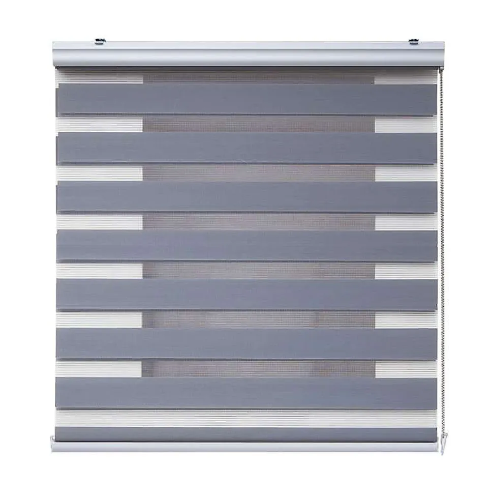 Store Enrouleur Jour Nuit Premium Finitions en Aluminium Argent 160 x 250 cm